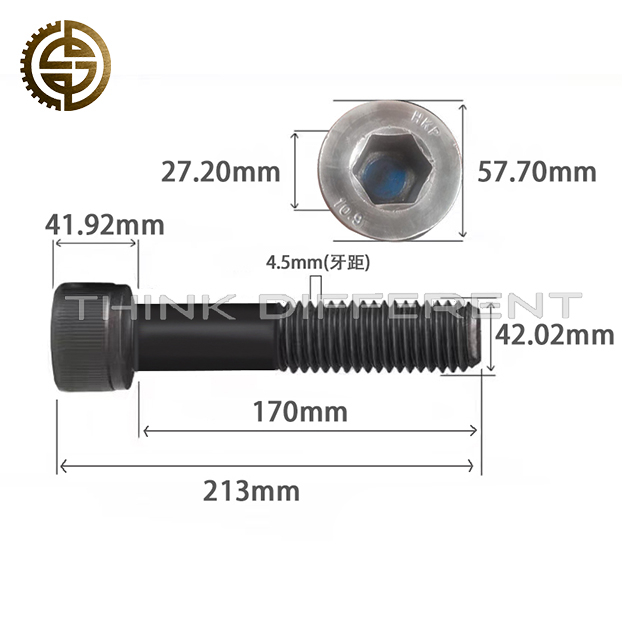 Metric Hex Socket Cap Head Screw 424.5170 For Heavy-Duty Truck High Strength Quenched Tempered Black Oxide Cylinder Bolt Replacement Fastener For Truck Engine And Gearbox Housing Assembly