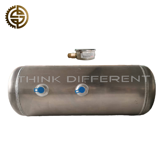 Custom 150L Lightweight Aluminium Air Tank For Heavy-Duty Truck Brake System Customizable Dimension & Air Ports Large Capacity Air Storage Cylinder For Truck Refitting And Maintenance