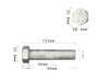 High Tensile Hexagonal Chassis Fastener Bolts SZ952000771/SZ952000772/SZ952000773 For SHACMAN Heavy-Duty Truck Parts Dacromet Anti-Corrosion Suspension Fixing Bolts